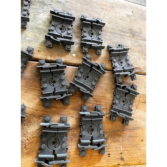 LEGO City Train Track Lot Curved Straight Switch Tracks Gray Pieces Bundle - Picture 4 of 6